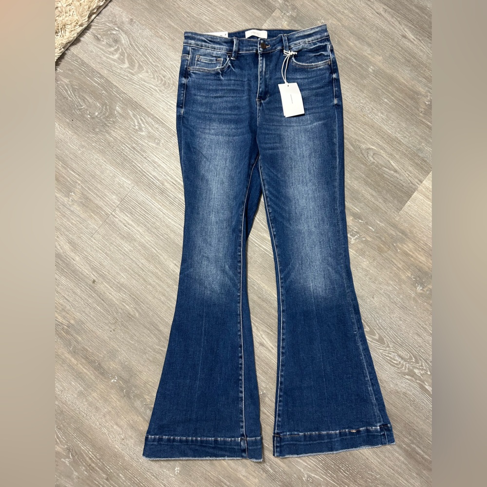Vervet Blue Bella High Rise Flare